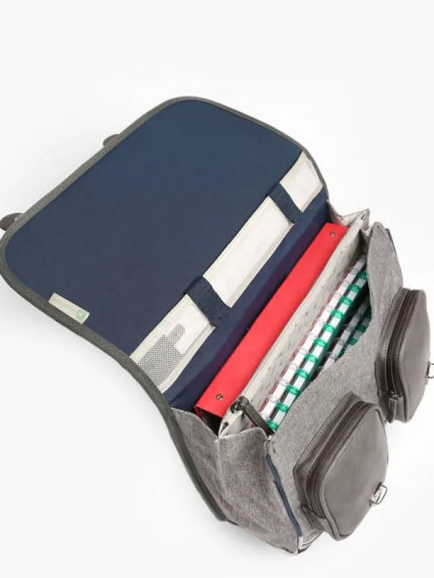 Cheap Cartable À Roulettes 2 Compartiments Vintage Pin's Enfant Cartable Scolaire|Pour Enfants