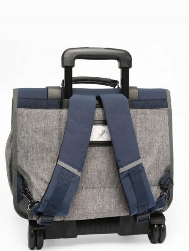 Cheap Cartable À Roulettes 2 Compartiments Vintage Pin's Enfant Cartable Scolaire|Pour Enfants