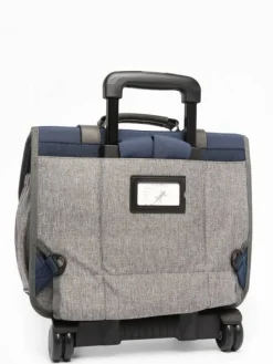 Cheap Cartable À Roulettes 2 Compartiments Vintage Pin's Enfant Cartable Scolaire|Pour Enfants