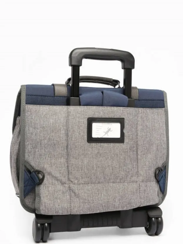 Cheap Cartable À Roulettes 2 Compartiments Vintage Pin's Enfant Cartable Scolaire|Pour Enfants