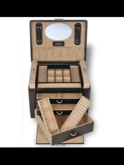 Discount Coffret Bijoux Saffiano Coffrets À Bijoux