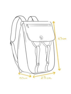 Outlet - Le Gravelot 18l - Sac À Dos M Cartable Scolaire|Sacs À Dos