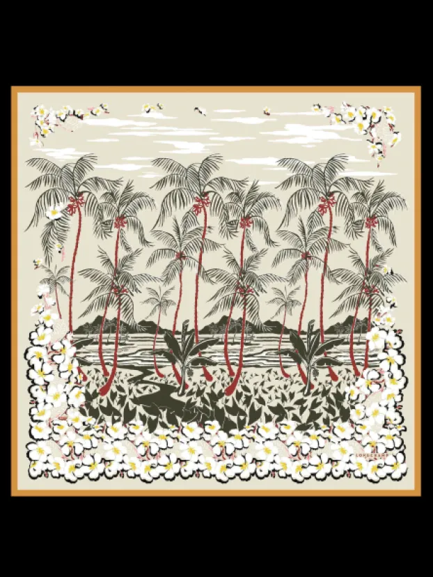 Shop - Carré De Soie- Fleurs Hawaiennes Foulards/etoles