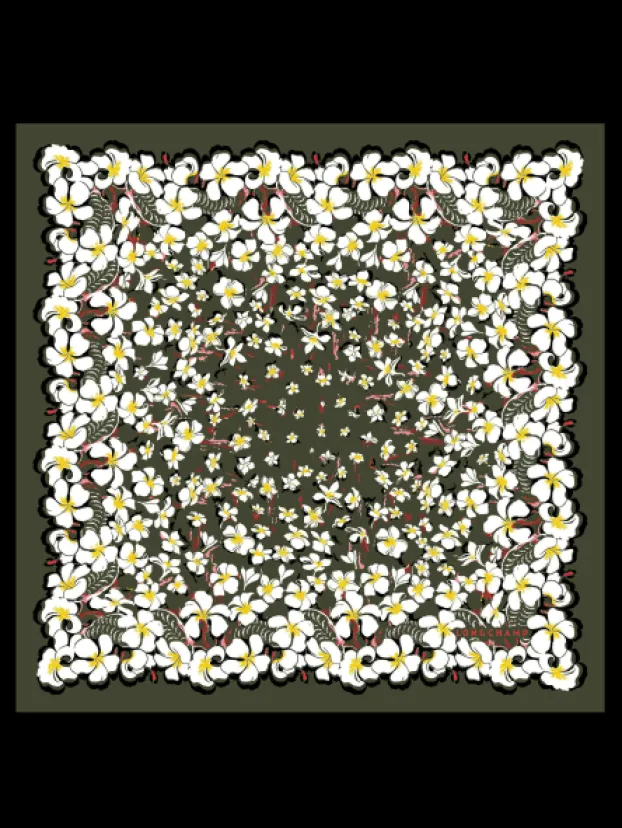 Discount - Fleurs Hawaiennes- Carré De Sois Foulards/etoles
