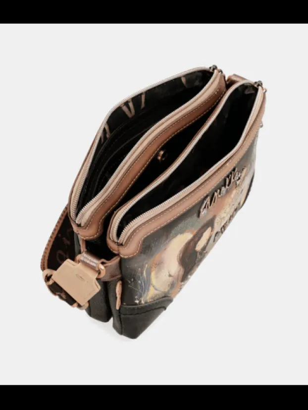 Outlet Pochette Porté Travers 2 Zip Sacs À Mains