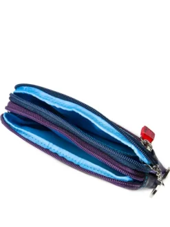 New Porte-Monnaie À Double Zip En Cuir Petit Format Porte-monnaie